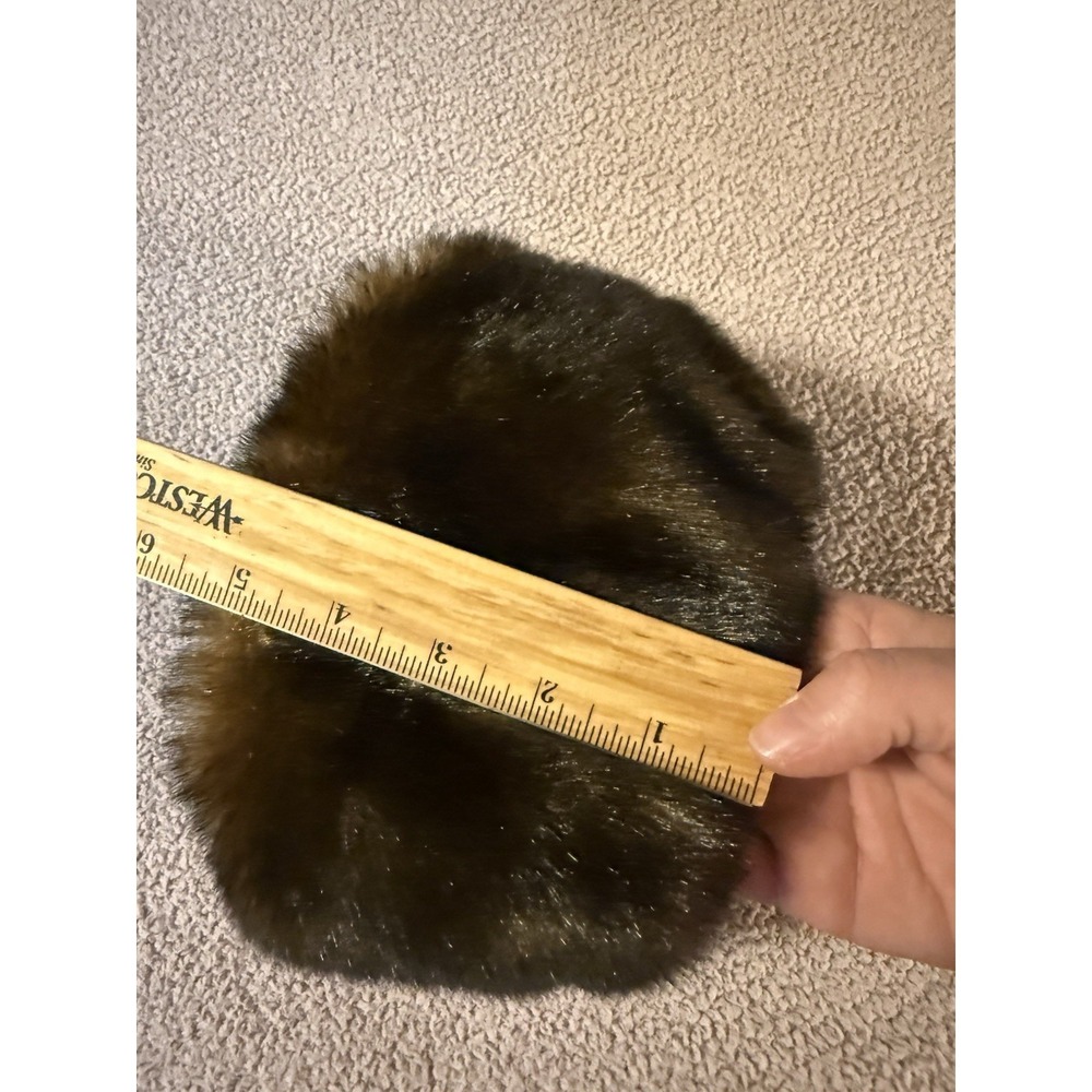 Vintage Preston & York Faux Fur Fleece Lined Bucket Hat Brown Winter Women's - Picture 6 of 7